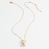 Little Bear Embracing Colorful Zircon Women's Party Stainless Steel Plated 18K Gold Hypoallergenic Jewelry Pendant Necklace