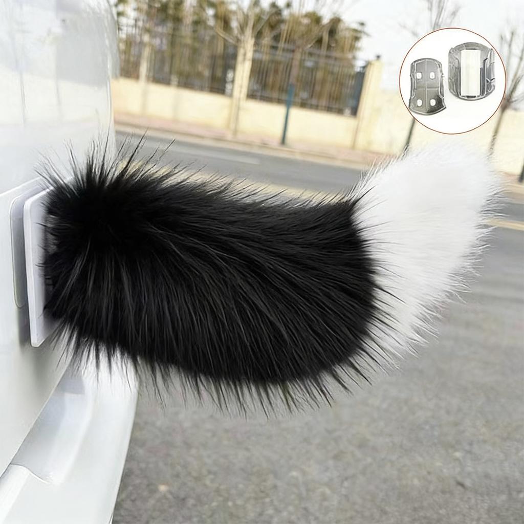Remote Control Cute Fuzzy Wagging Moving Tail Rechargeable Universal Easy To Install for Auto Trunk Charm Cosplay Accessory