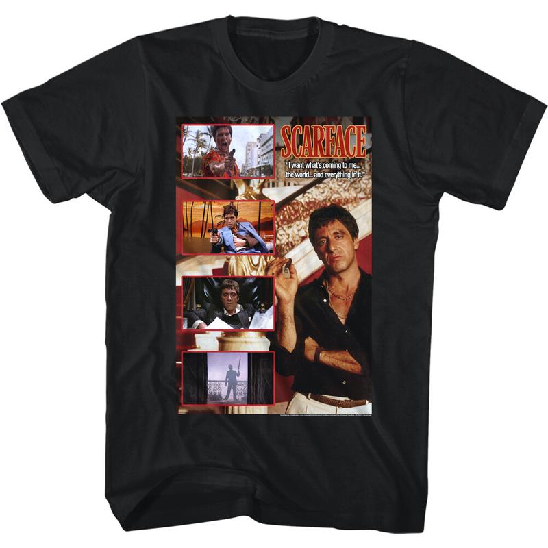 Scarface Movie Screenshots Unisex T-Shirt Tony Montana Al Pacino Everything S