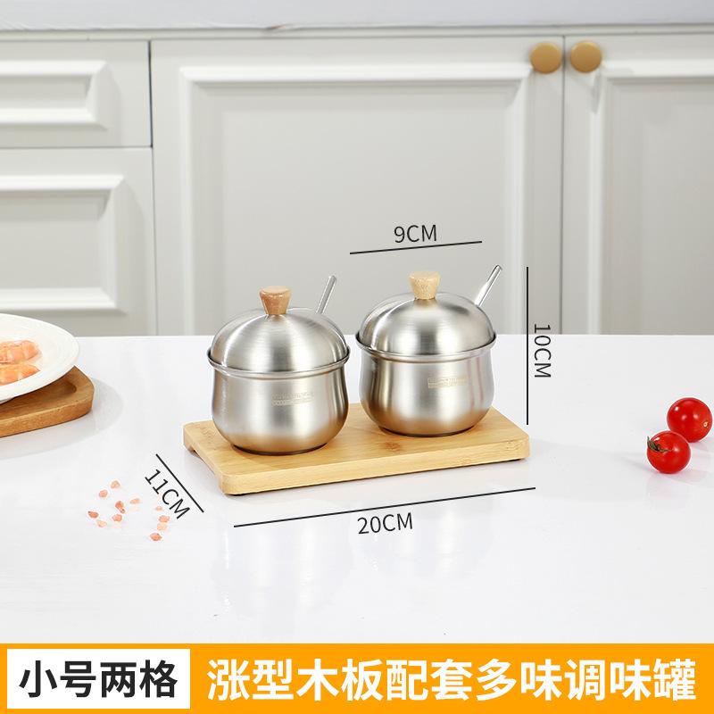 Stainless Steel Seasoning Jar Kitchen Spice Container The Seasoning Bottle Spice Jar Storage Tank Salt Shaker Chili Sugar Jar