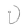 10pcs G23 Titanium Piercing Nose Ring D-shaped Medical 18G 20G Tragus Helix Stud Hoop Septum Earring Body Jewelry