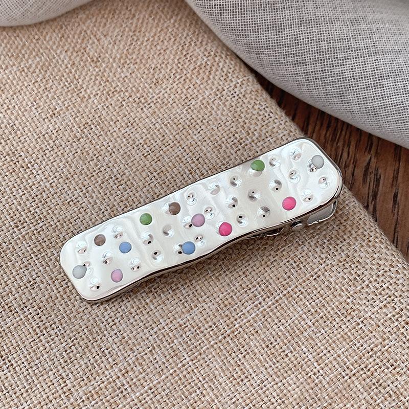 Colorful Dot Metal Hairpins For Women Girls Star Hair Clip Multiple Styles Seamless Duckbill Clip Girls Hair