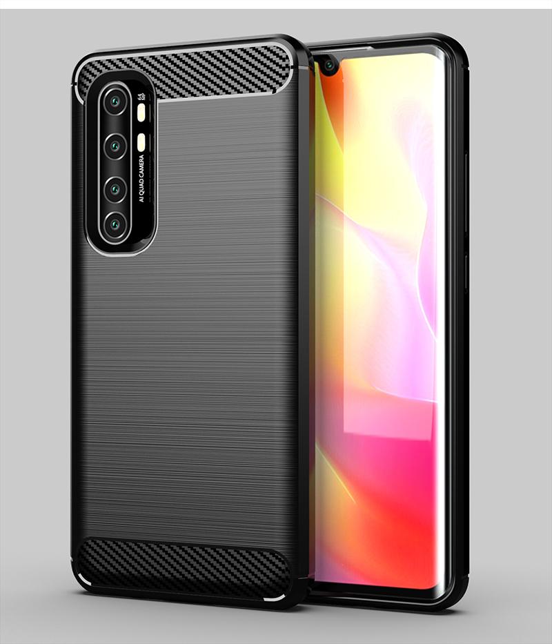 For Xiaomi Mi Note 10 Lite Case Rubber Bumper Carbon Fiber Cover For Xiaomi Mi Note 10 Lite Phone Case For Mi Note 10 Lite Case