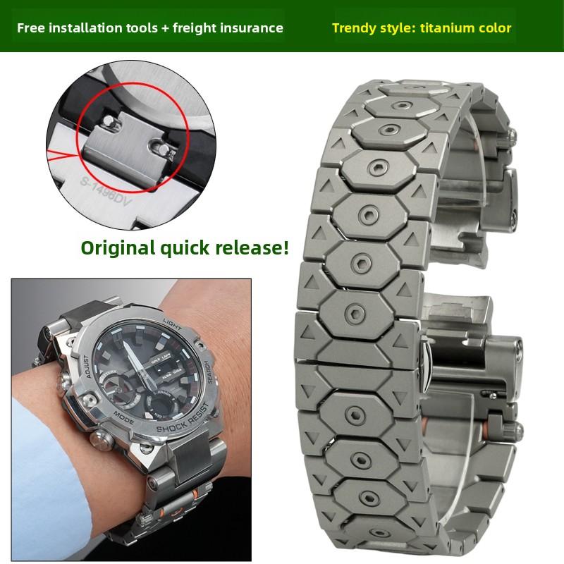 

Fashion Modify Stainless Steel Watchband For casio g-shock GST-B400 watch strap gst b400 Metal band Men s Watch Accessories 14mm For GST-B400