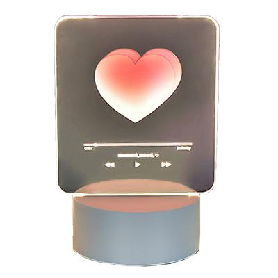 3D Night Light Creative Heart Mood Lamp Decoration Bedside Table Lamp for Bedroom Living Room Study