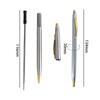 Ink Stationery School Office Supply Kids Gift Writing Tools Golden Wist Wave Pattern Metal Pen Sign Pen Ballpoint Pen Gel Pen