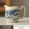 Handmade Ru Kiln Porcelain Tea Pitcher Blue and White Dragon Pattern Fair Cup Cha Hai Justice Cup Tea Services Craft Supplies