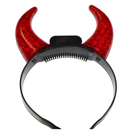 

Light Up Horn Headband LED Horn Headband Lighted Party Headband for Halloween Concert Costume Party Props красный