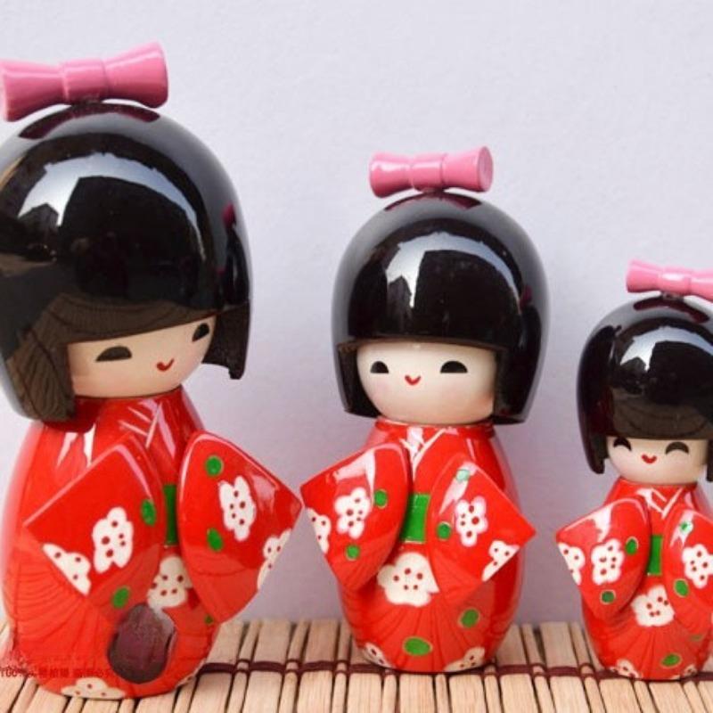 Japanese Kimono Doll Puppet Japanese Style Small Colorful Doll Model Small Ornament Little Colorful Kids Children's Toys Gifts