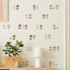 6Pcs Wall Decals, Flower Print Wall Stickers, Self-Adhesive Removable Waterproof Wall Decals for Home Bedroom Living Room Kids Room