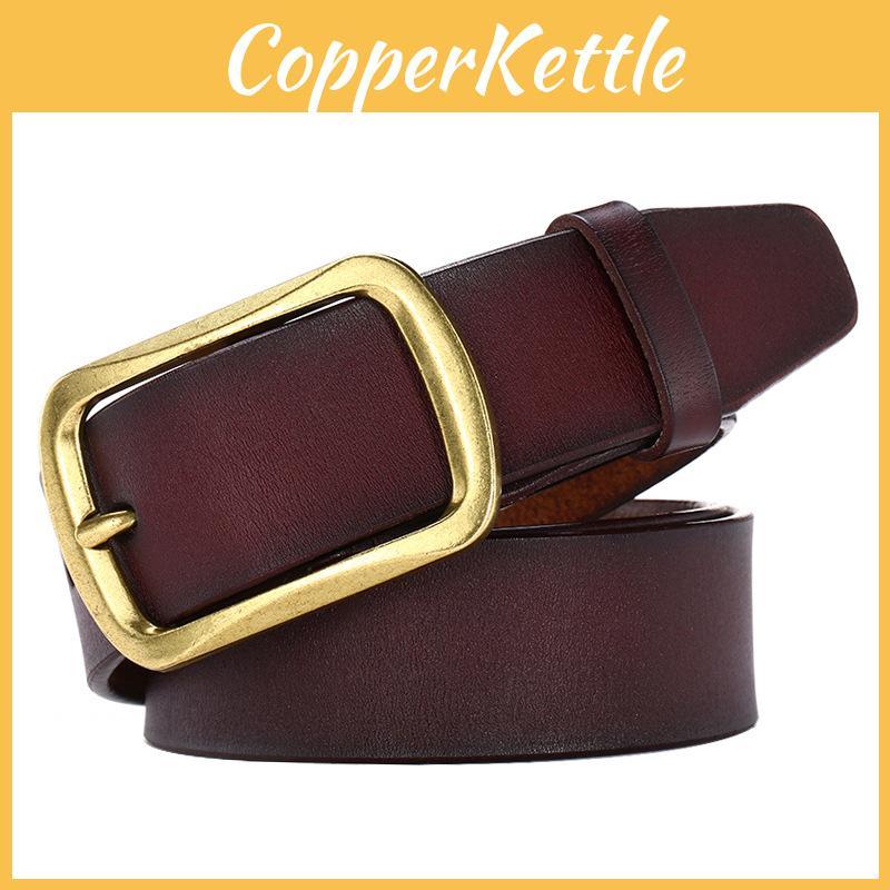 Mens Leather Belt In Two Layer Cowhide With Alloy Pin Buckle And Simple Design Ideal For Business And Casual Outfits