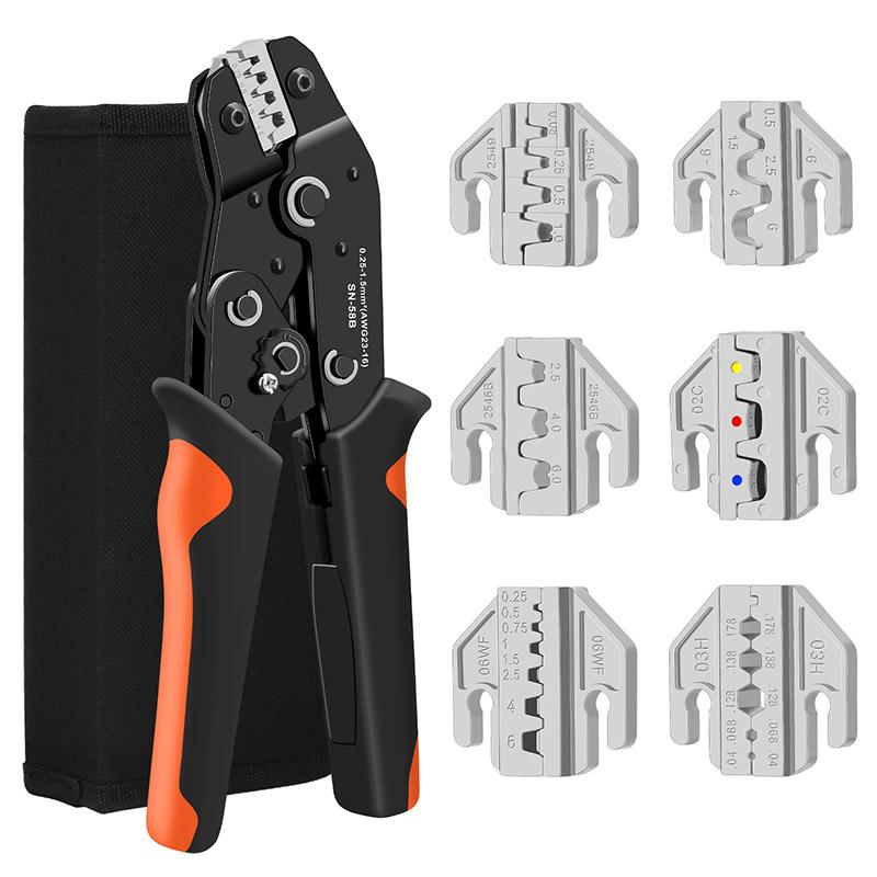 

Hot-Selling Ratchet Electrician Crimping Tool Set Suitable For Insulated Non-insulated Terminals Open-End Dupont Connectors светло-синий