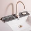 Kitchen Sink Sink with Slope Self-Draining Splash Guard Faucet Mat Silicone Fast Drying Faucet Mat