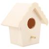 Lace Eaves Design Unfinished Bird House DIY Assembly Hanging Bird Nest  Outdoor Garden