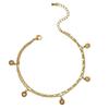 Diamond-Studded Double-Layer Anklet: Japanese & Korean Fashion, Minimalist, Light Luxury, Women's Versatile Accessory