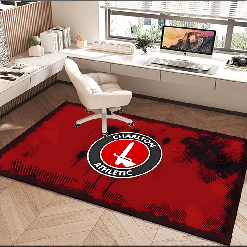 1PC rug Charlton FC Crest Carpet, Chair Rug,Area Rug for Office Bedroom living rooms bedroom, Doormat decor Christmas fan gifts