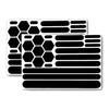 Samkos Reflective Stickers, Reflective Stickers, Set of 2, Waterproof, Black