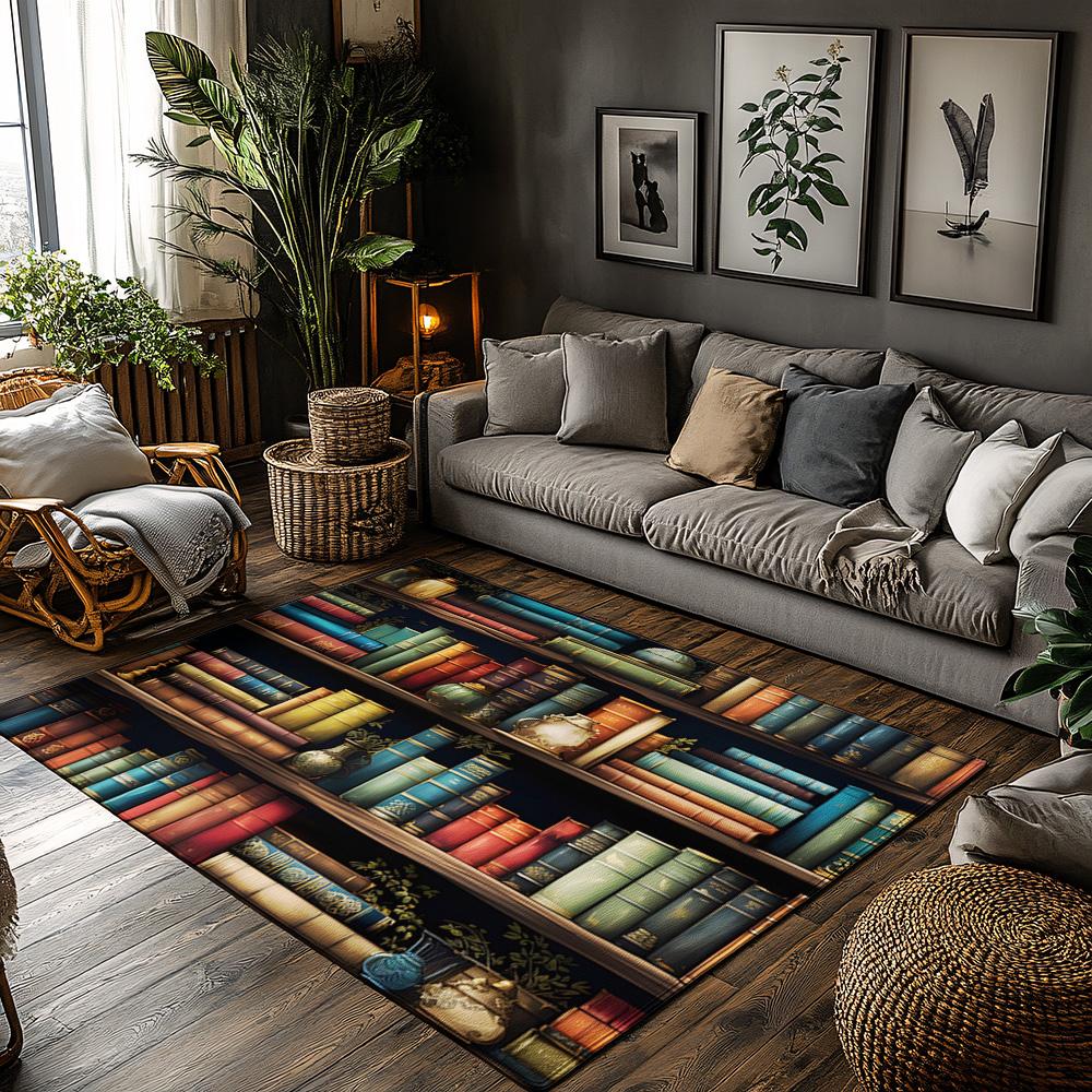 

Vintage Book Stack Doormat Indoor Outdoor Carpet Literary Decor Home Welcome Mat Unique Floor Rug Aesthetic Gift Idea Cozy Readi 50x80cm