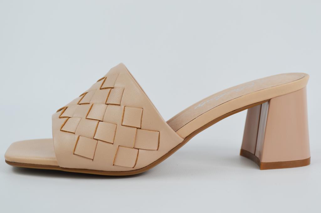 Slides with Heels Berkonty 5506 35 Peach Skin