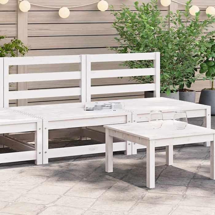 Canapés centraux de jardin - vidaXL - Blanc - Pin massif - 70x70x67 cm