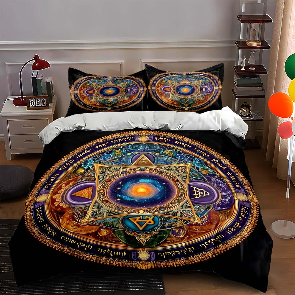 

Mandala cosmic design Bedding Duvet cover sets Duvet covers Pillowcases gifts (1 * Duvet Cover 2 * Pillowcases, without duvet insert) 135x200cm