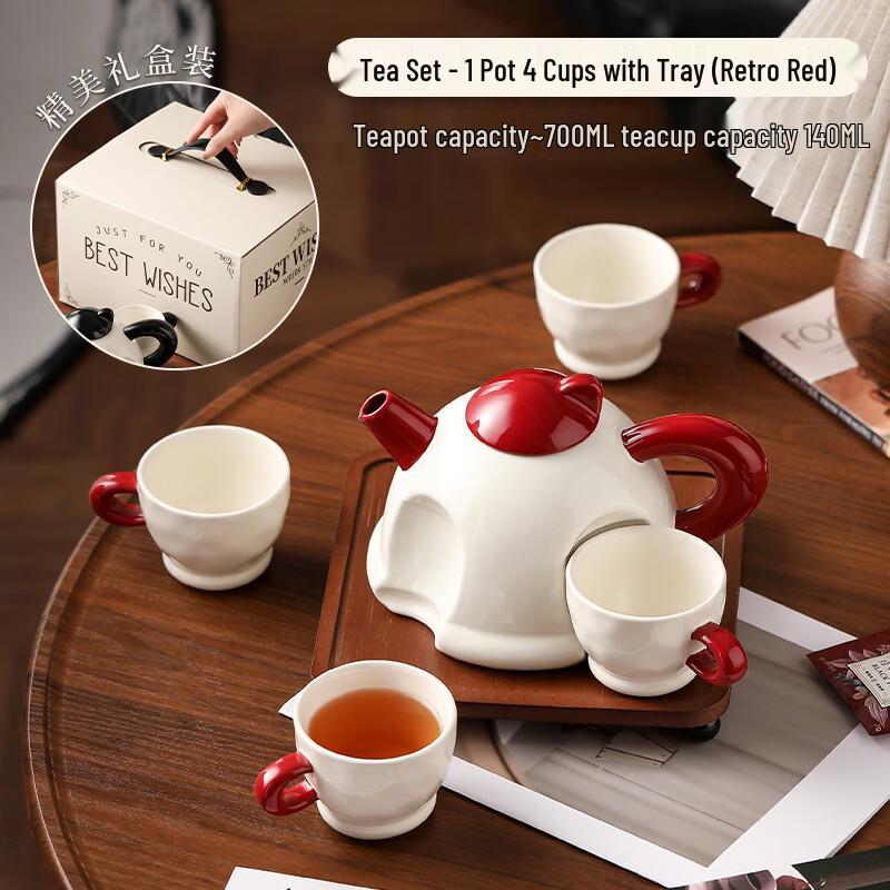abay Light Luxury Ceramic Tea Set with Kettle