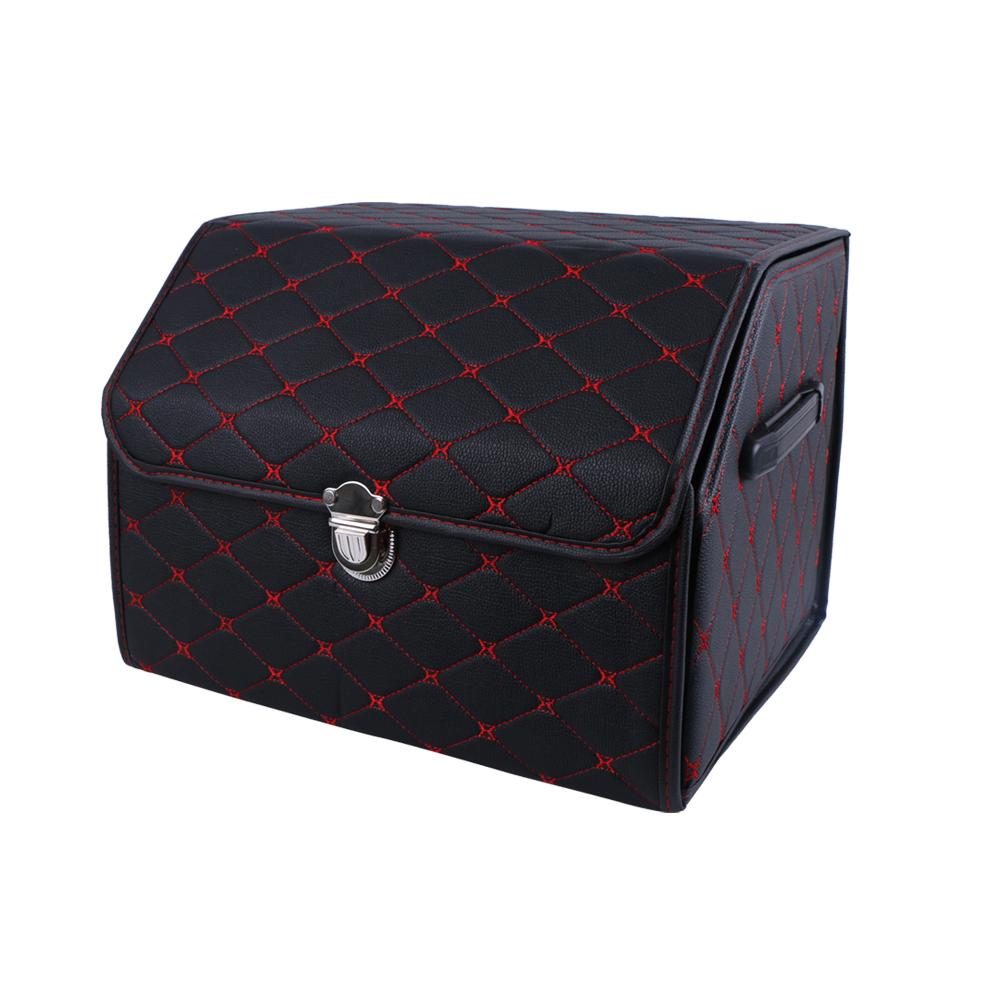 Collapsible Car Trunk Storage Box High Capacity Organizer In The Car Pu Leather Trunk Tool Box Auto Accessories Storage Bag