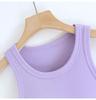 Women's Slimming Tank Top with Bra Pads, Cropped Waist Length