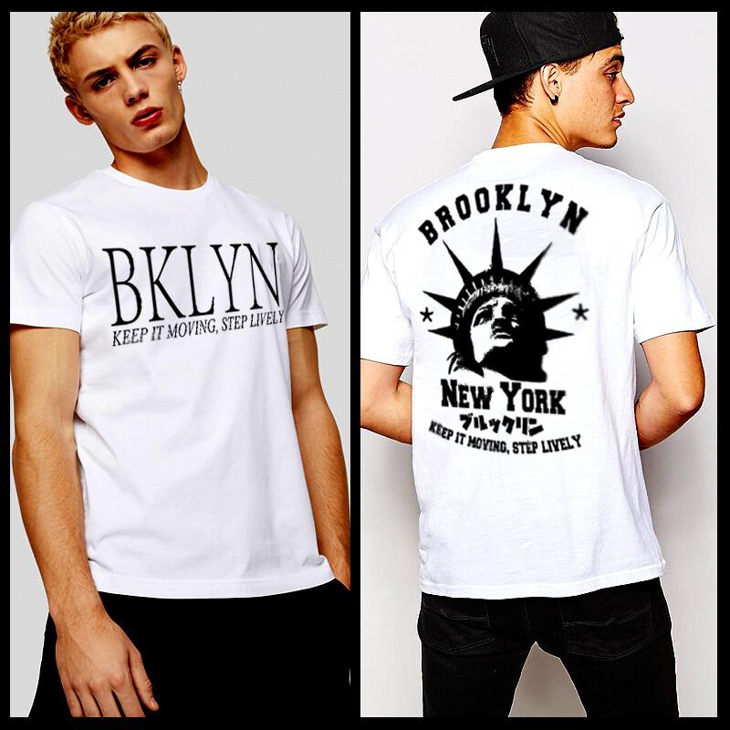 

Brooklyn New York T-Shirt NYC East NY do or die 90s hip hop Keep it movin NY tee L