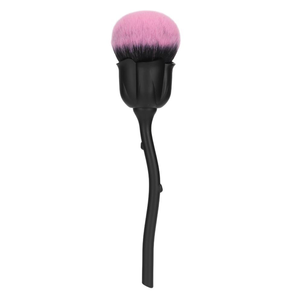 Nail Residue Clearing Rose Shaped Nail Dust Brush Soft Rose Flower Manicure Cleaning Brush Powder Removal Brush Salon Beauty Use чёрный