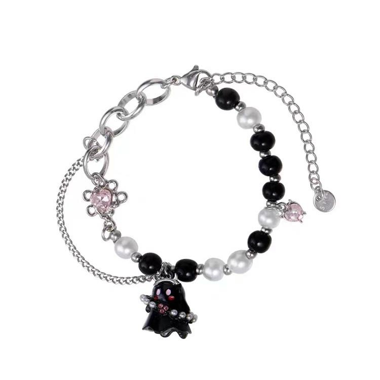 Beaded Unique Ghost Couple Bracelets Chic Cute Minimalist Detailed Gifts Friendship