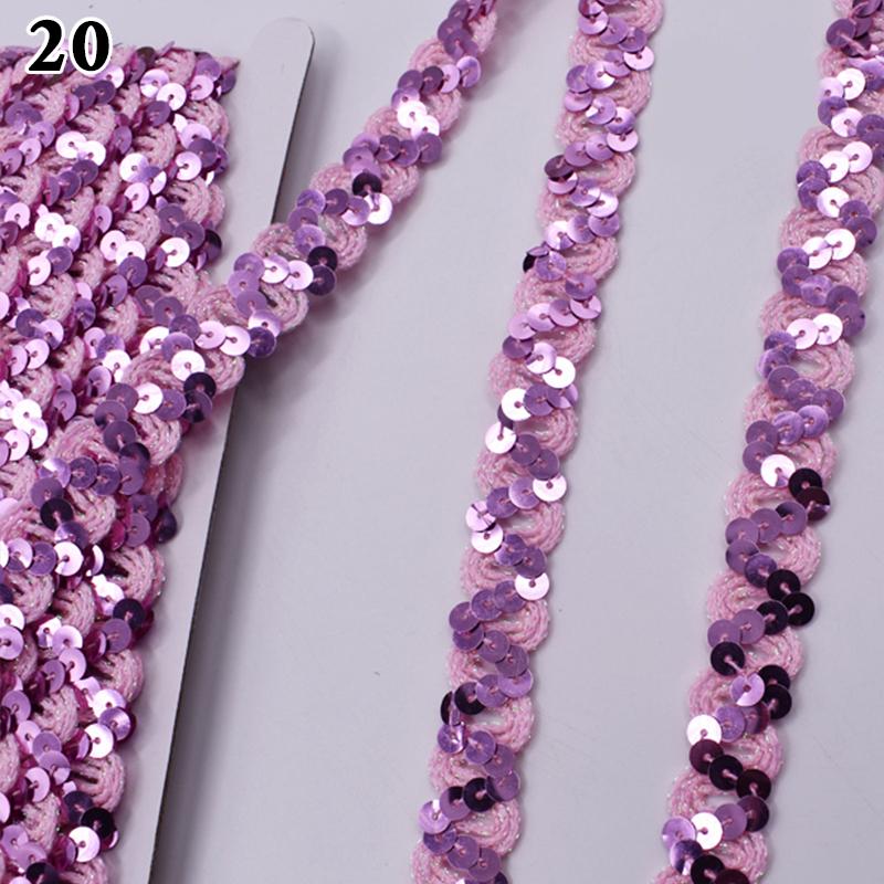 11 Meter Sequin Lace Trim Fabric Glitter Ribbon For Stage Performance Garments Hat Sewing Decor DIY Handmade Craft Accessories