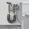 Ruční toaletní bidet Baterie Rozprašovač Nerezová ocel Koupelnový bidetový rozprašovací set Ruční rozprašovač Sprchová hlavice Samočištění Bez průrazu