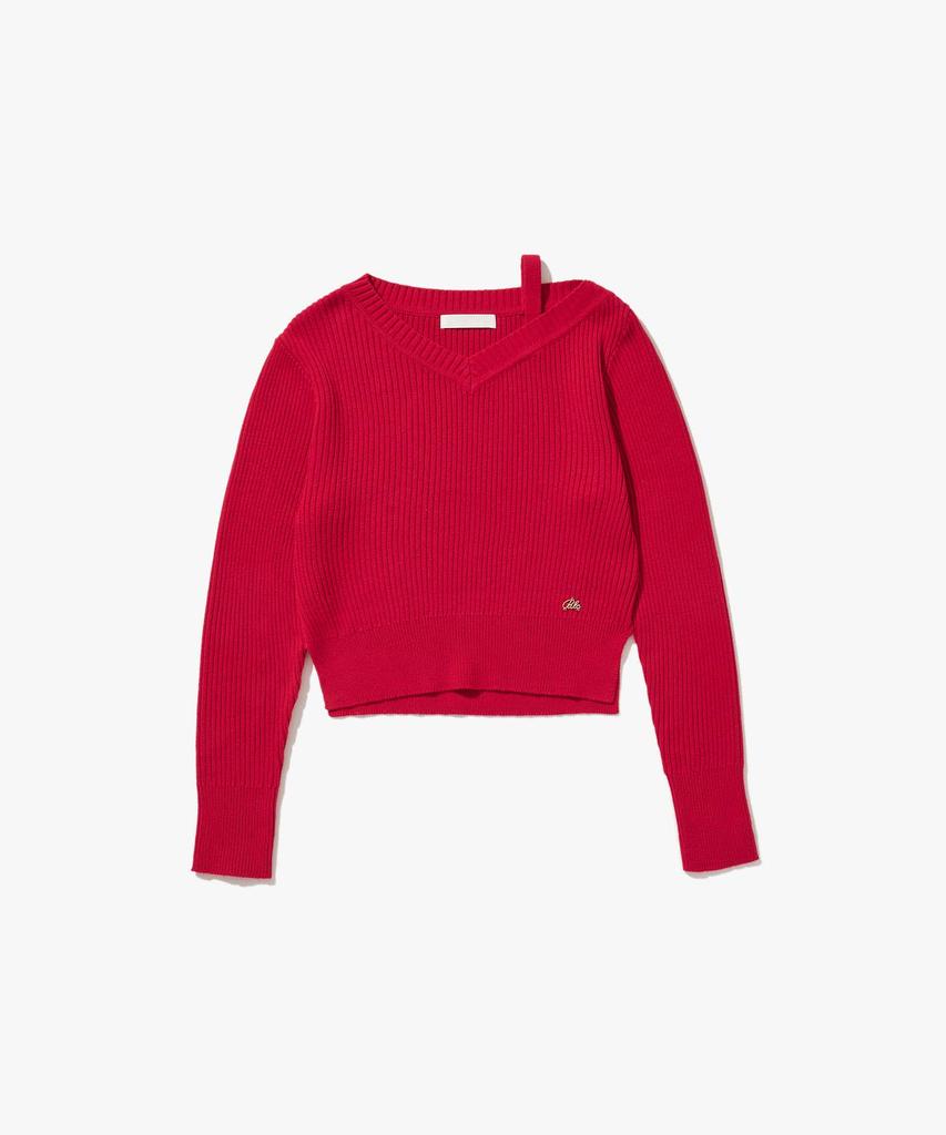 PLAC WOMEN Off-Shoulder Knit Red