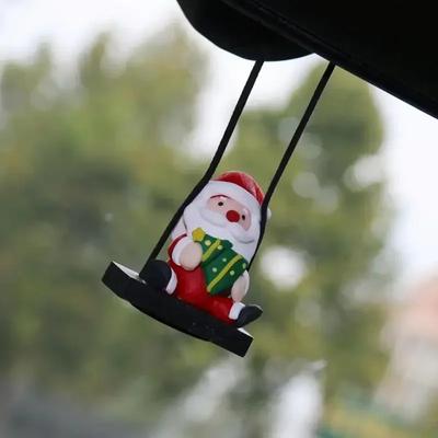 Car Cute Hanging Ornaments Auto Rearview Mirror Pendant Swinging Santa Claus Decoration Automobile Interior Styling Accessories