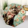1pc Cat Floral Pattern Automatic Open/Close Umbrella, Formal Events - Ideal Gift for Family or Friends, Outdoor Accessory Yy251211265