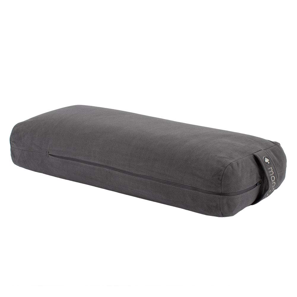 Manduka ENLIGHT Rectangular Bolster Thunder Yoga Cushion Assistive Yoga and Stretching (43201A022) - [Product Code]