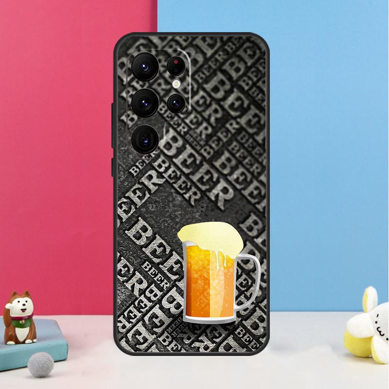 Beer Cup Case For Samsung Galaxy S26 S25 Ultra S20 S21 S22 S23 S24 Plus S10 S25 FE Back Cover Shell