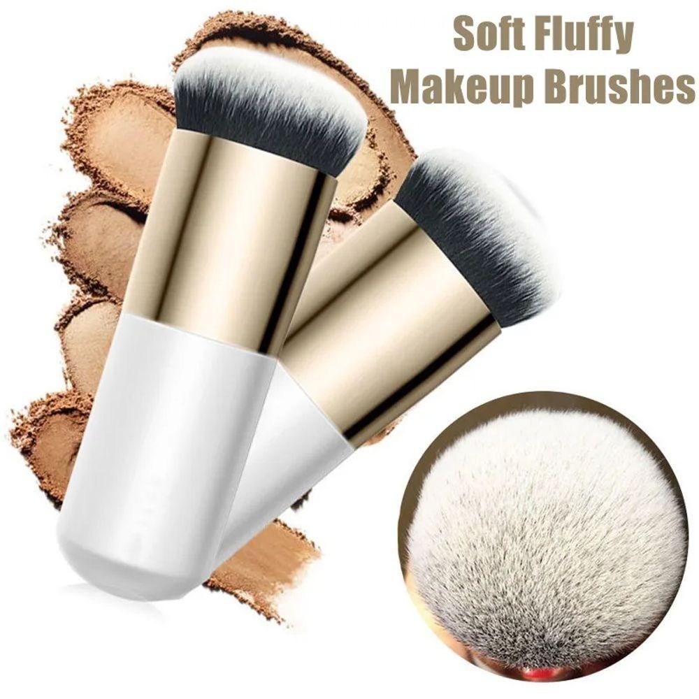 Foundation-Make-up-Pinsel, Chubby Voodoo, BB-Creme, Puder, Rouge, Kunsthaar, Gesichtskontur, Kosmetik-Schönheitswerkzeuge, 1 Stück, 3) Roségold