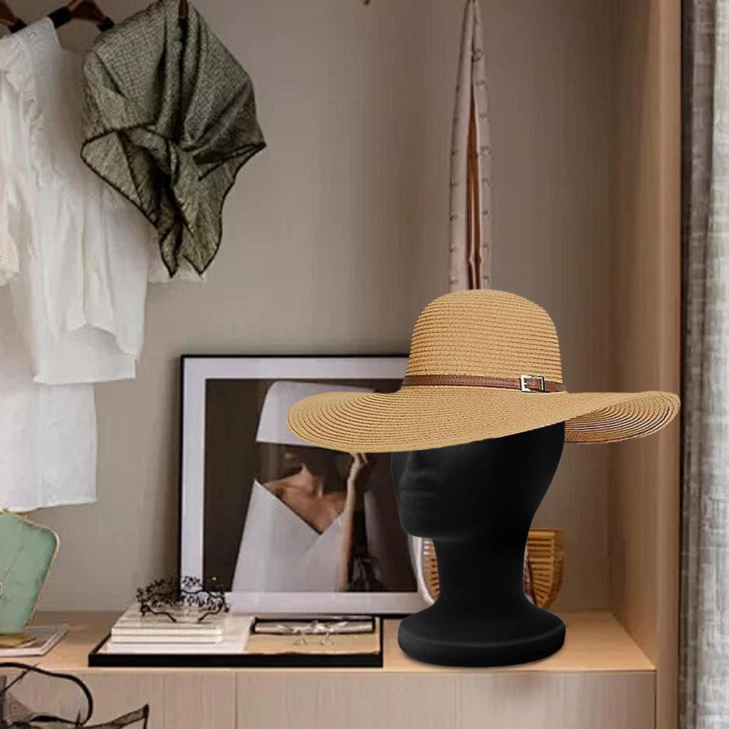 1PC Female Foam Mannequin Head Model Hat Caps Wig Glasses Display Stand Rack Stable Base Shopping Mall Closet Holder