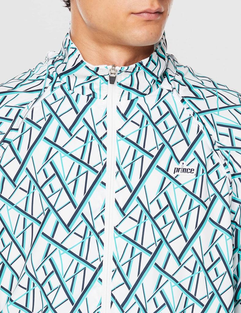 Jacket 2WAY Heat Storage Wind Jacket MF2614 White x Green L [Prince] (Vest) (215)