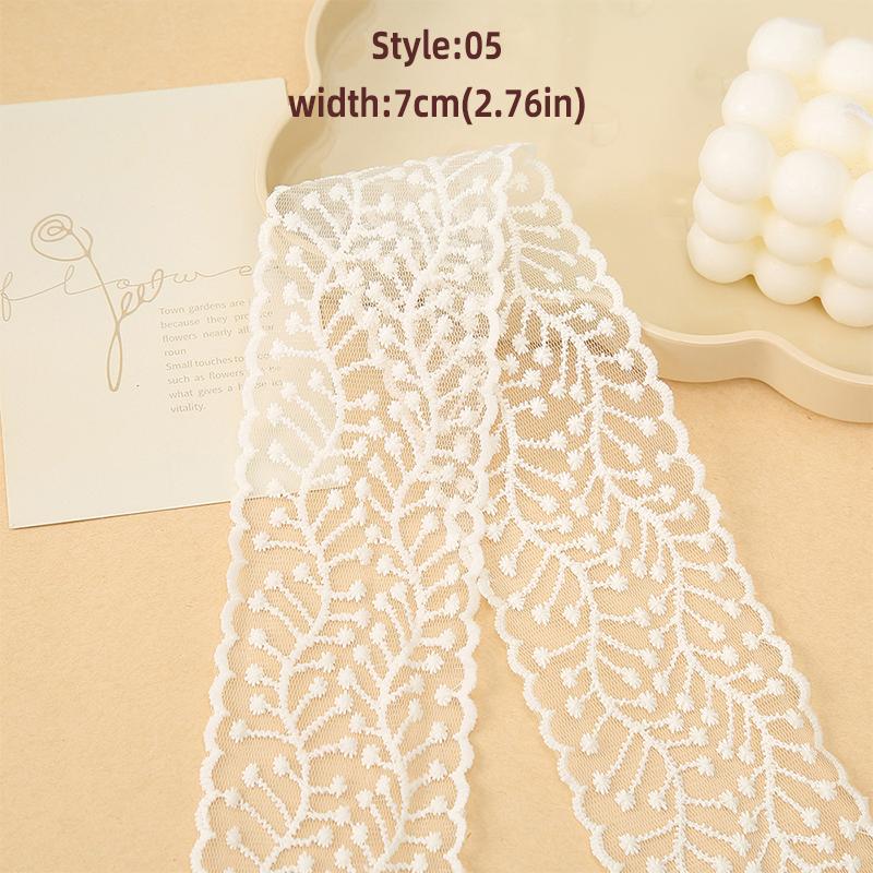 1Yards 4cm-8.5cm Wide Lace Fabric Ribbon Trim DIY Craft Clothing Sewing Supplies Curtains Tablecloths Decor Hair Bow Accessory