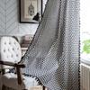 American Vintage Style Printed Curtains With Tassels Semi-Sheer Privacy Drapes Bedroom Living Room Door Decor