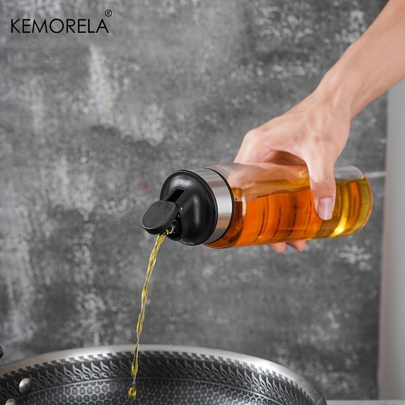 KEMORELA 1/3 szt. Butelka na oliwę Oliwa z oliwek Szklana lecythos Dozownik Automatyczne Otwieranie i Zamykanie Bez kapania Butelka na przyprawy Butelka
