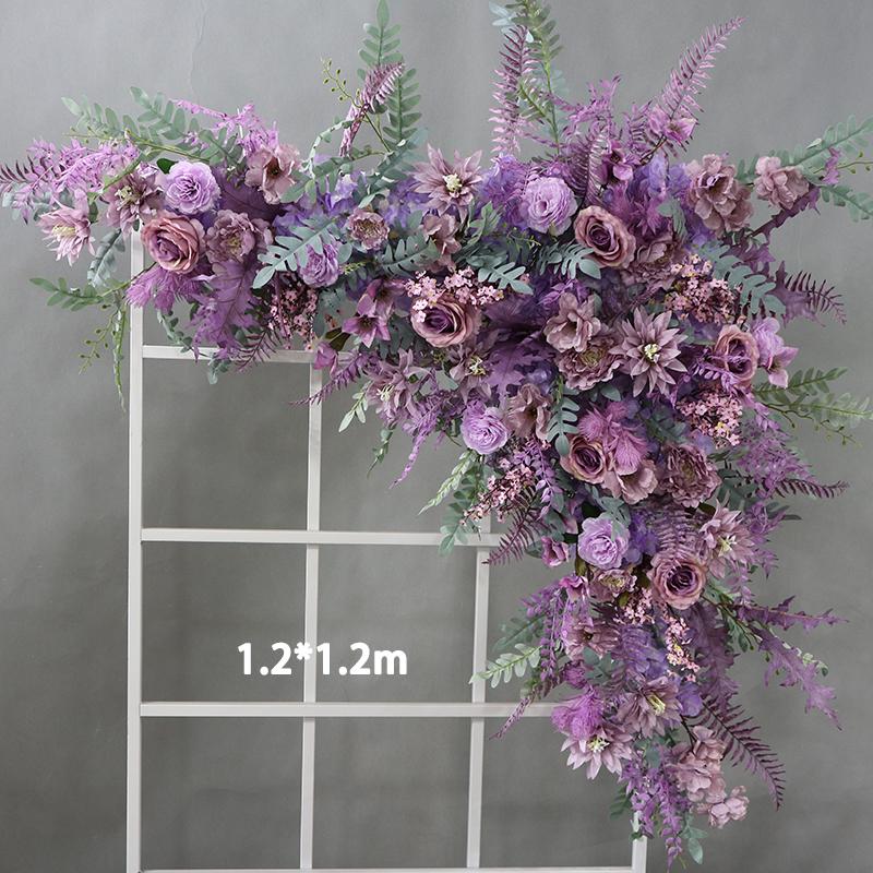 Purple Wedding Floral Scene: Aisle, Backdrop & Welcome Area Arrangement Set