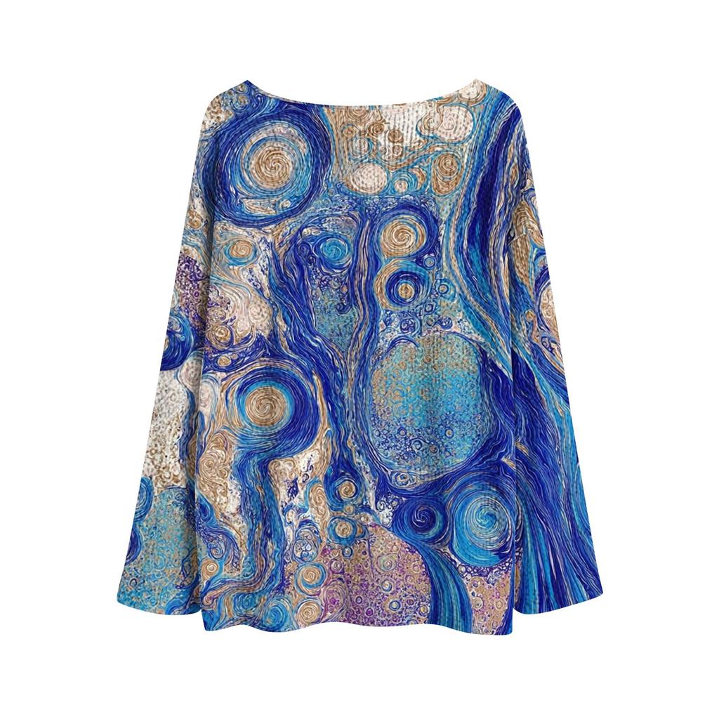 Women's Round Neck Lightweight Sweater Casual Long Sleeve Knit Pullover