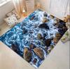 Abstract 3D Landscape Art Mat Soft with Realistic Cave and Ocean Suitable for Living Room Kitchen Bedroom Living Room Carpet
