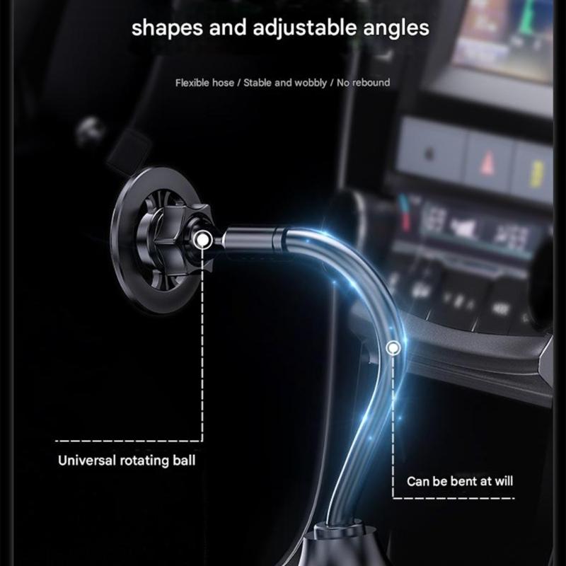 Flexible Gooseneck Automotive Phone Holder for Cup Holder Multi Angle Adjustment for Smartphone Mobile Device