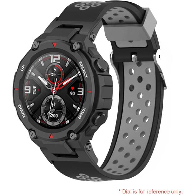 Skyeen Silicone Watch Band Compatible with Huami Amazfit T-Rex/T-Rex Pro Watch Strap Replacement Band for Huami Series