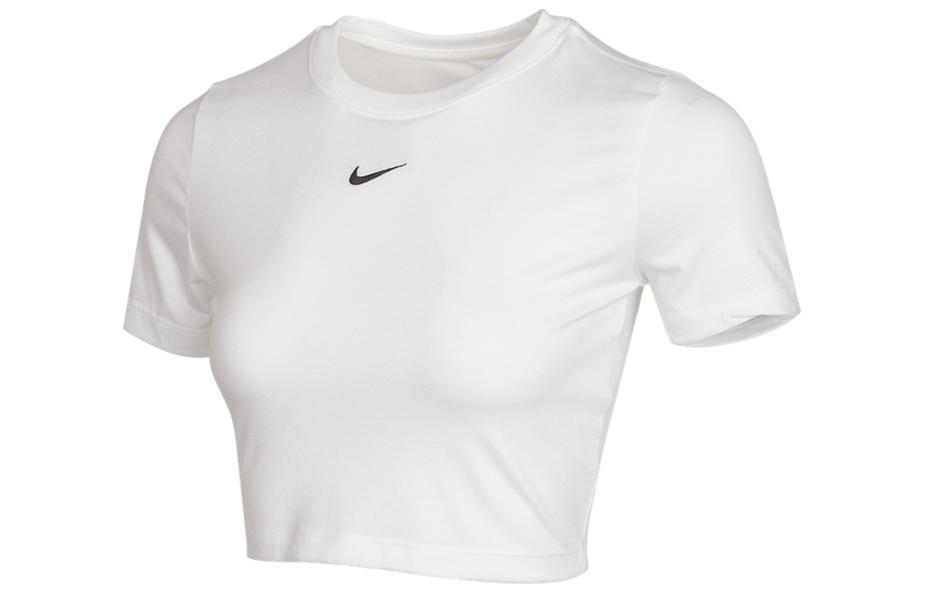 Nike Crop Tops Women s White Crew Neck Moderate DD1329-100 XL